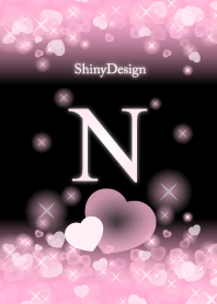 N-Initial- Pink Heart