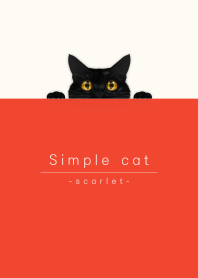 simple black cat/scarlet red.