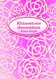 Rhinestone decoration Roses Purple
