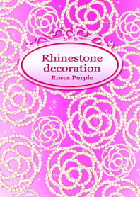ラインストーデコレーション Roses Purple