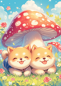 ⭐️蘑菇森林的快樂柴犬❤️