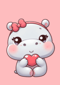 A cute little hippo with a sweet smile