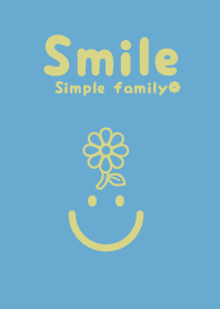 smile & flower Chalk blue