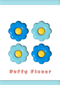 Puffy Flower Blue
