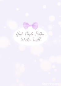 Girl Purple Ribbon Winter Light.