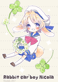 Rabbit ear boy Nicola Happy Clover