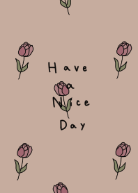 Beige and floral pattern.Have a nice day