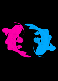 yin yang blue pink