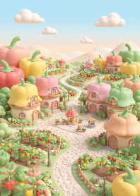 Pastel Bell Pepper Village