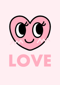 Heart & LOVE logo pink