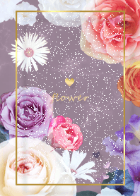 Marble and flowers Purple25_2