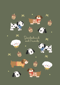 Dachshund and Friends : Green!