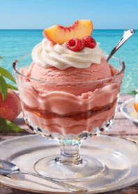 PEACH ICE CREAM & SUMMER SEA