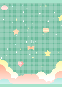 ぷかぷかキュート 青緑