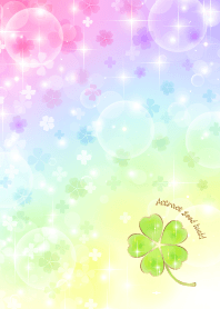 Super luck! Rainbow & Five Leaf Clover