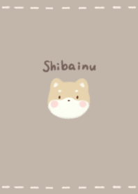 ふわふわしばいぬ -モカベージュ-