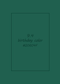 birthday color - September 4