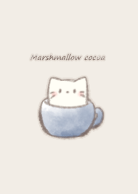 Marshmallow cocoa Cat -navy-
