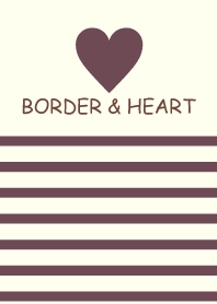 BORDER & HEART -COCOA-