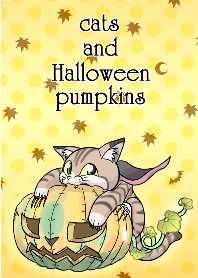 cats and Halloween pumpkins.