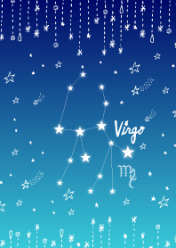 Virgo - Hand-painted Star-