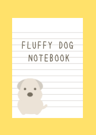 FLUFFY DOG NOTEBOOK/YELLOW