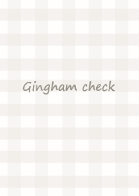 Gingham check /ivory gray