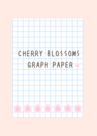 CHERRY BLOSSOMS GRAPH PAPERj-LIGHT PINK