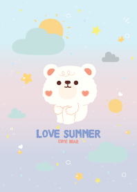 Teddy Bear Love Summer Pastel