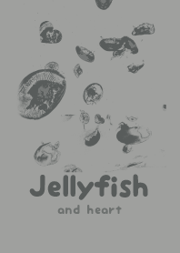 Jellyfish & heart Ash gray