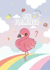 Flamingo Sky Rainbow Pastel