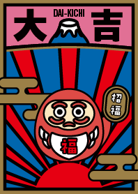 DAI-KICHI / DARUMA/ Red x Blue x Gold