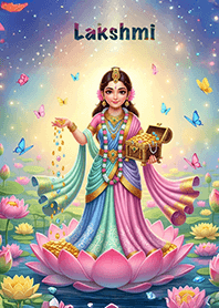 Goddess Lakshmi, money, wealth, riches.