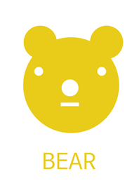 simple yellow bear