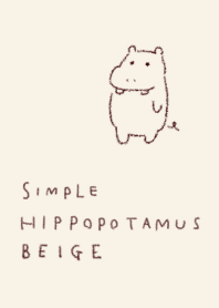 simple Hippopotamus beige.