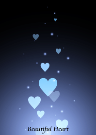 - Beautiful Blue White Heart -