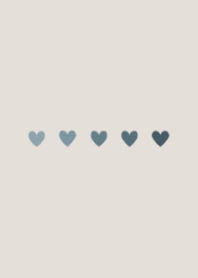Heart/Dull blue gradation