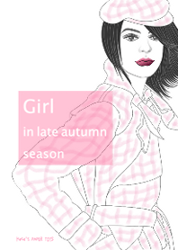 Girl in late autumn season