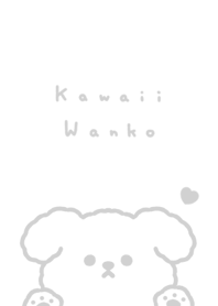 毛茸茸的狗 / white gray