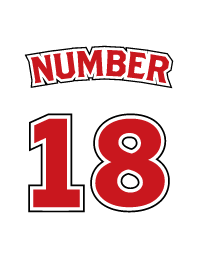 Number 18 White x Red version