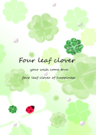 happy four leaf clover/lucky clover