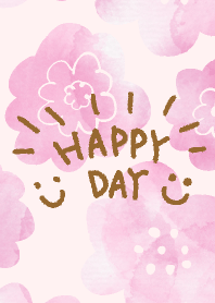 Pink watercolor flower patterns Smile12