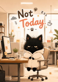 Black Kitten Lifestyle : Boring Work