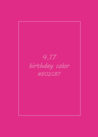 birthday color - April 17
