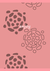 丸いお花 薄いピンク