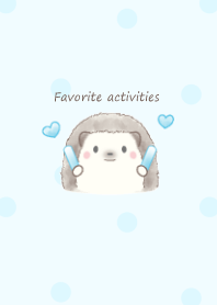Hedgehog and Favorite activities blue2