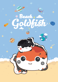 Goldfish The Beach Blue Pastel