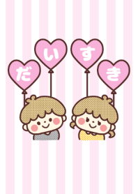 Love Couple and Gingham Check Theme -57-