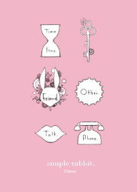 simple rabbit. -pink-