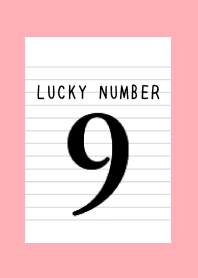 LUCKY NUMBER 9 NOTEBOOKj-PINK RED